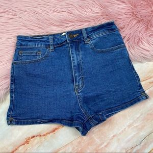 High Waisted Denim Shorts 25" Waist